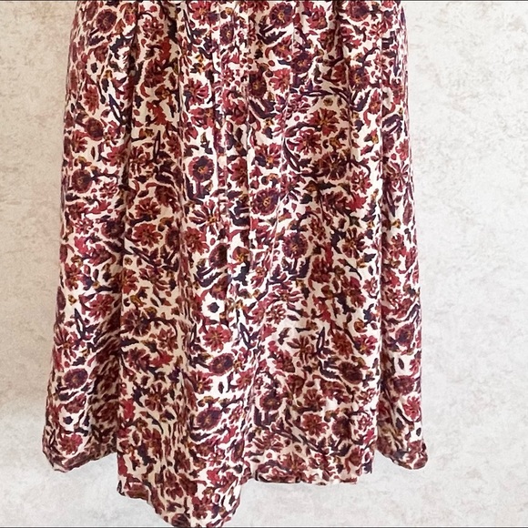 Lucky Brand Sleeveless Pullover Dress Draw String Waist Floral Lined Size Small - Picture 2 of 15